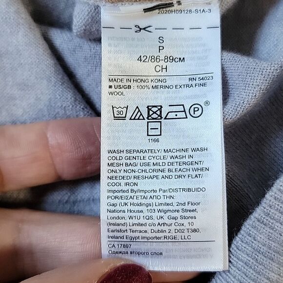 Banana republic 100% extrafine merino wool colorblock sweater size S capsule - Picture 6 of 7
